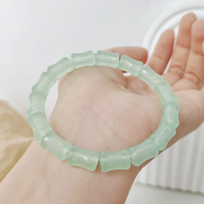 Female Aquamarine Gray Moonlight Natural Crystal Bracelet