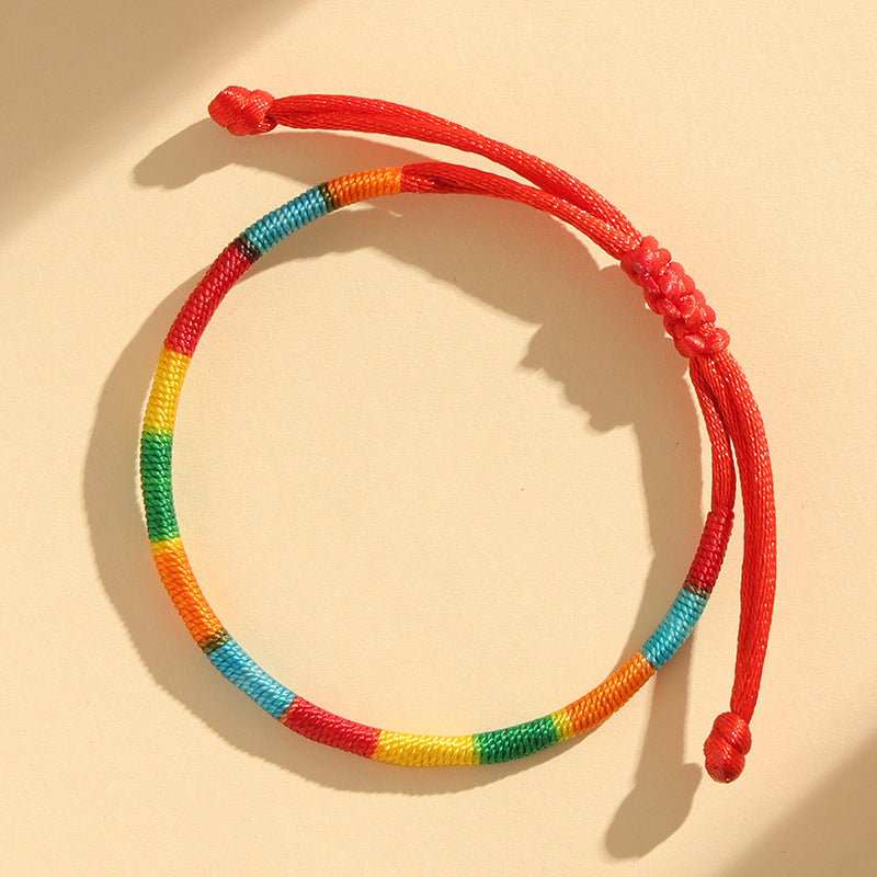Dragon Boat Festival Colorful Rope Hand-woven Winding Pull Carrying Strap Bracelet