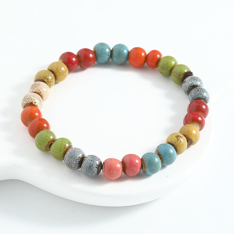 Ethnic Style Ceramic Beaded Artistic Ancient Bracelet