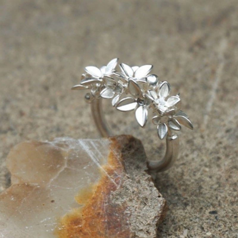 Women's Sier Simple Light Luxury High-grade Index Finger Open Rings
