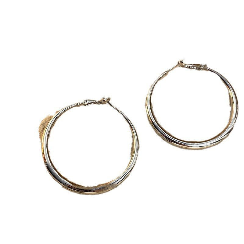 Sier Needle Exaggerated Round Simple Fashion Personalized Cold Style Ear Bracelets