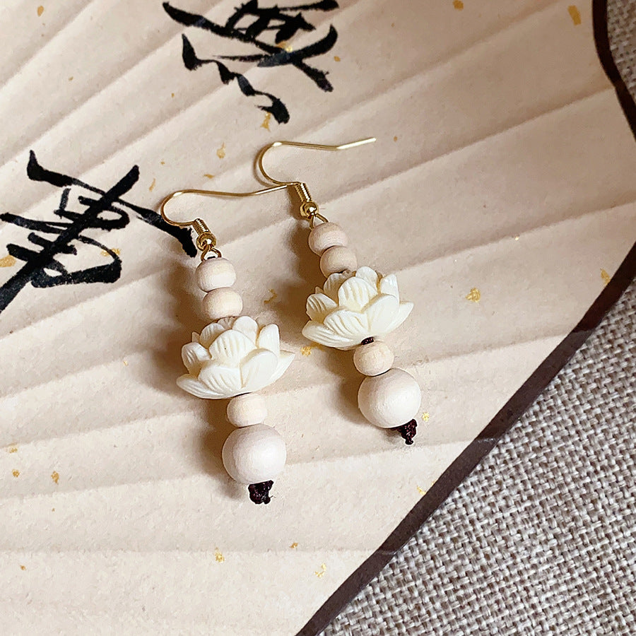 Wood In The Forest Retro Tassel Rings
