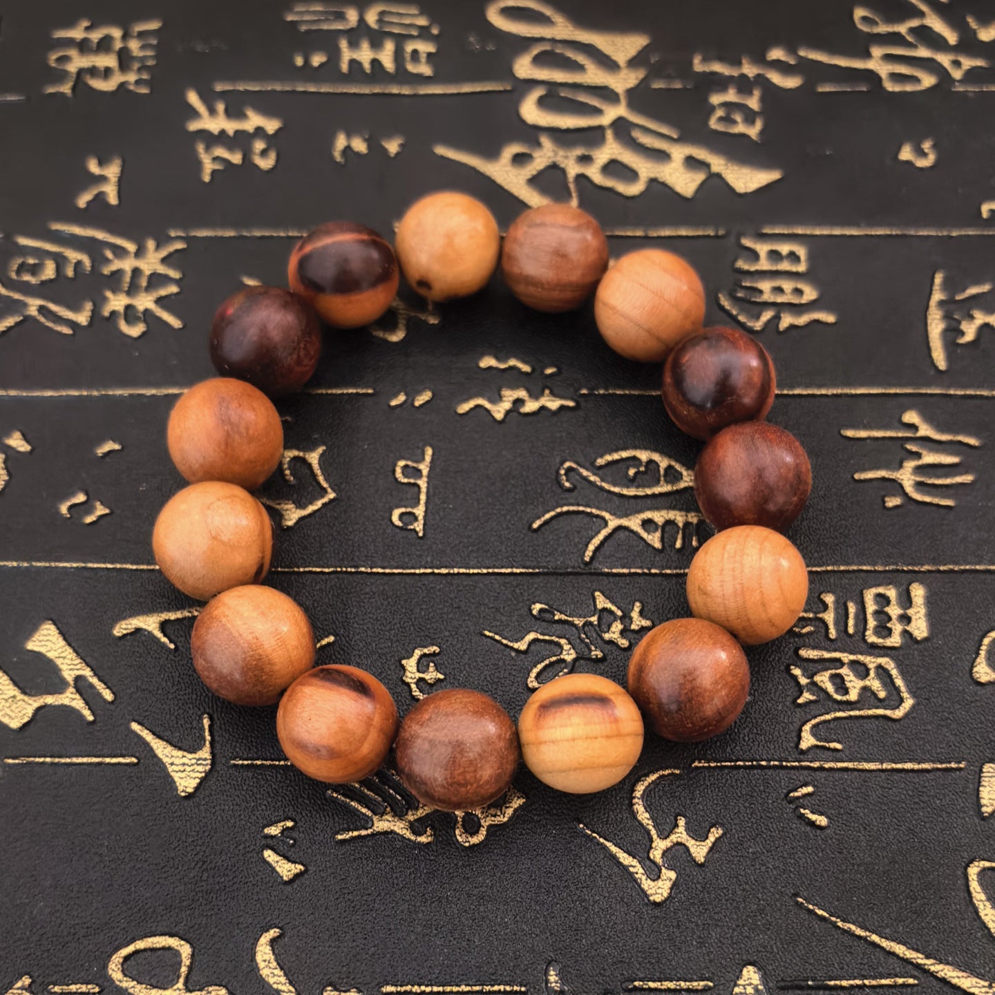 Thunder Wood Peach Nine Words Real Spade Cross Sky Sutra Bracelet