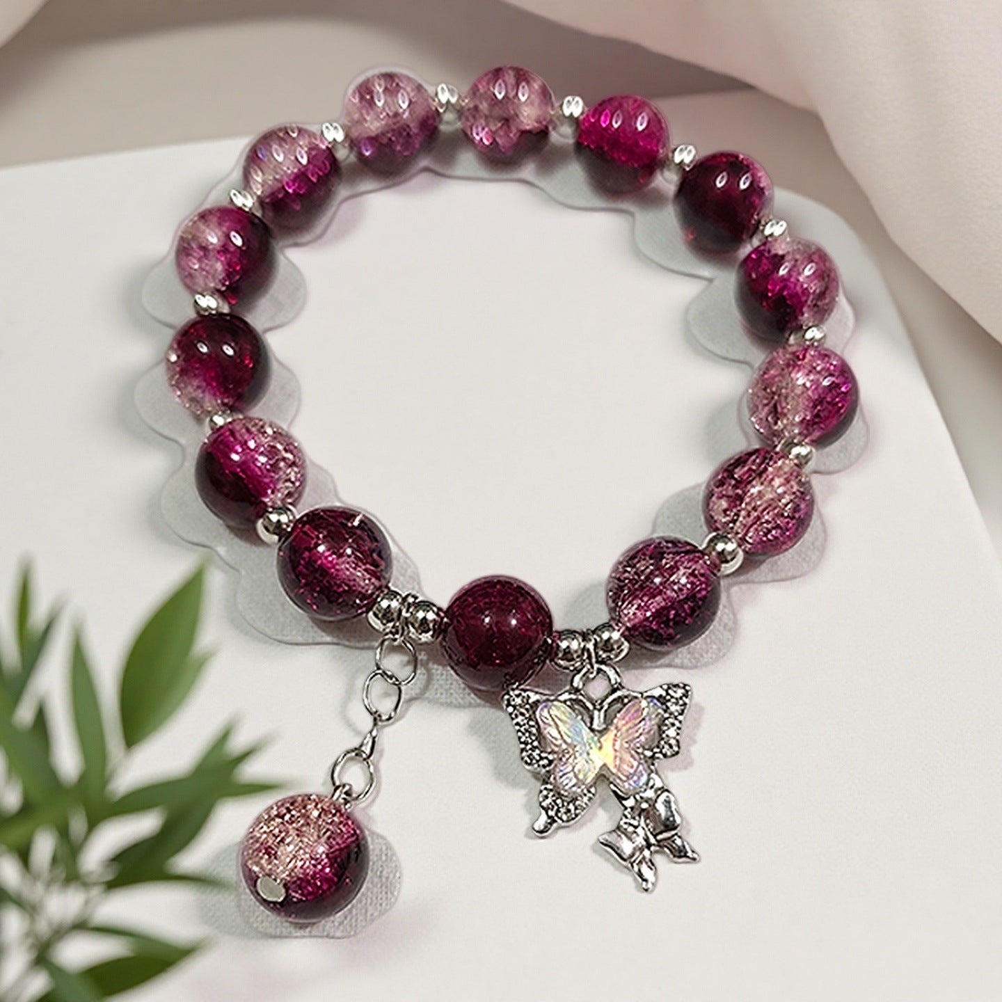 Fantasy Flower Glazed Female Gradient Contrast Bracelet