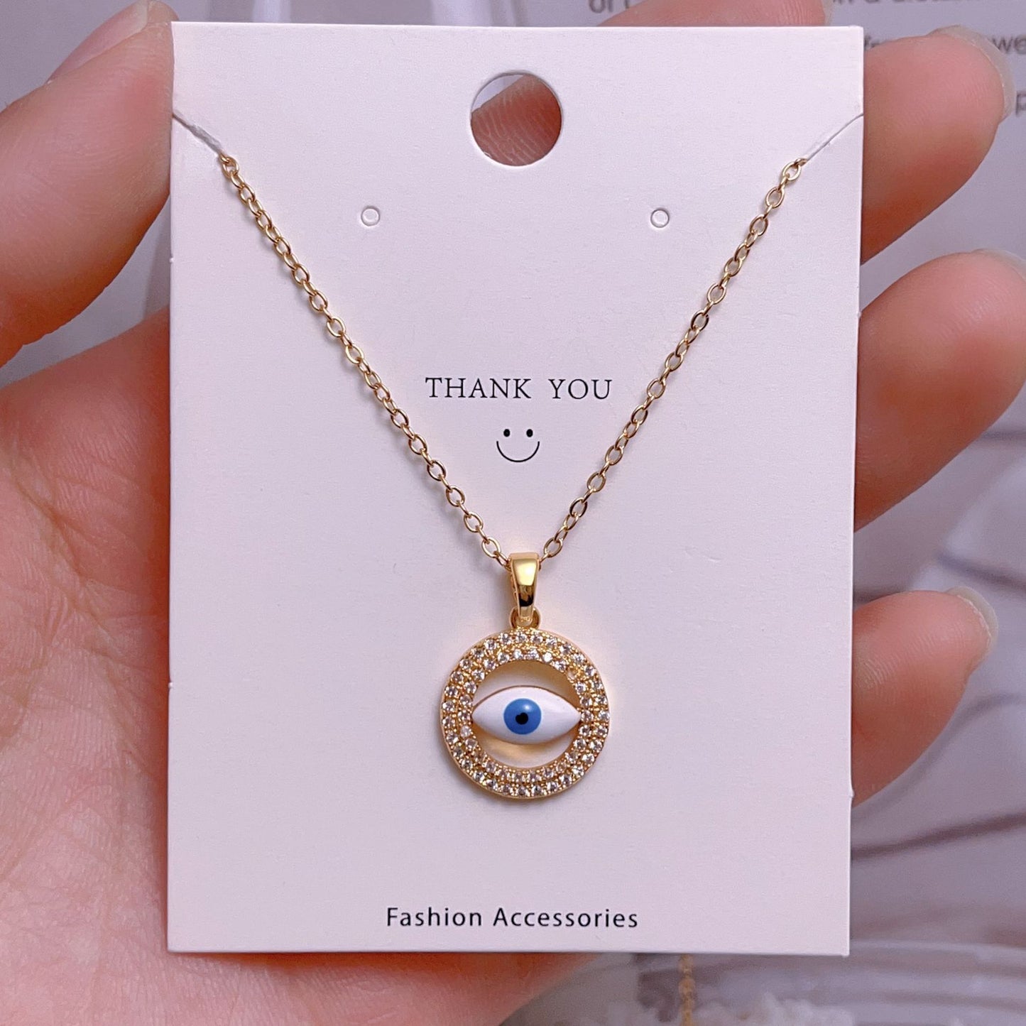Eye Female Fashion Personality Titanium Steel Clavicle Necklaces