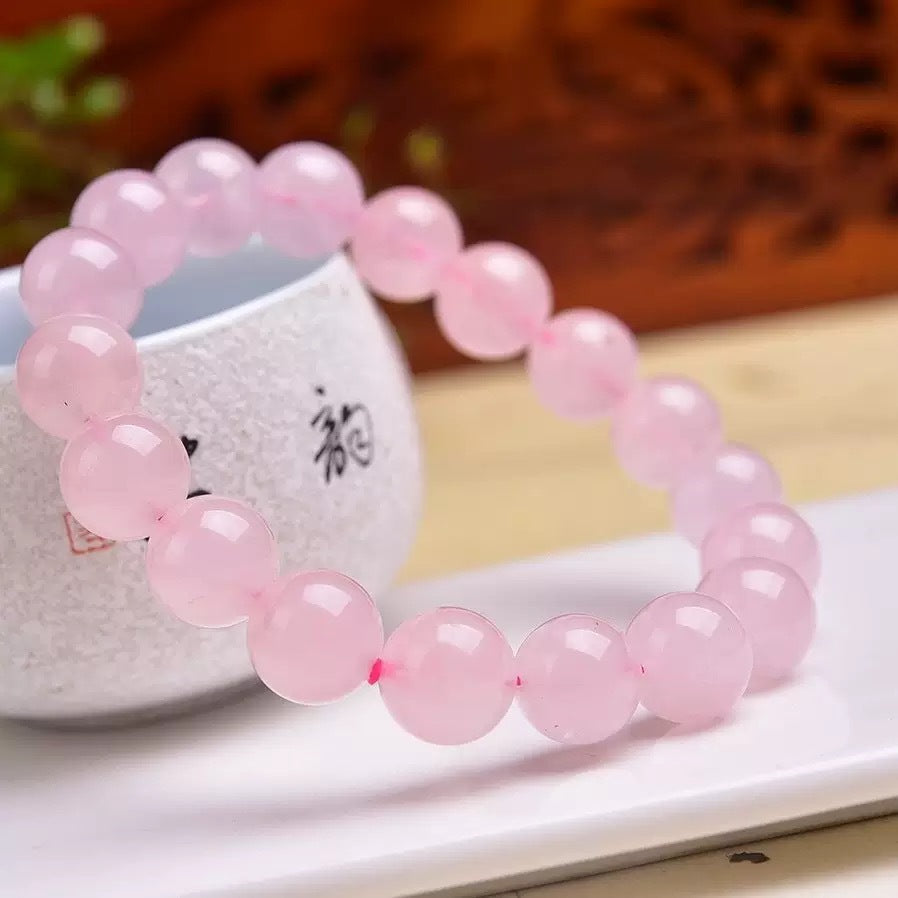 Natural Cherry Blossom Floating Flowers Agate Chalcedony Fashion Sweet Single Bracelet