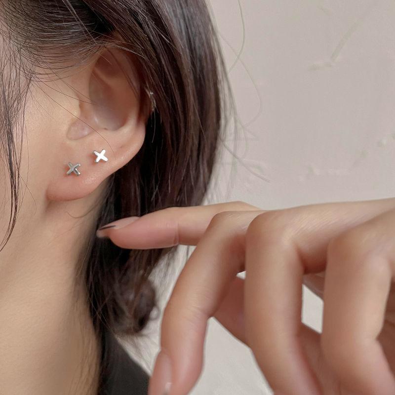 Women's Cross Small Cold Style Simple Wild Niche High-grade Earrings