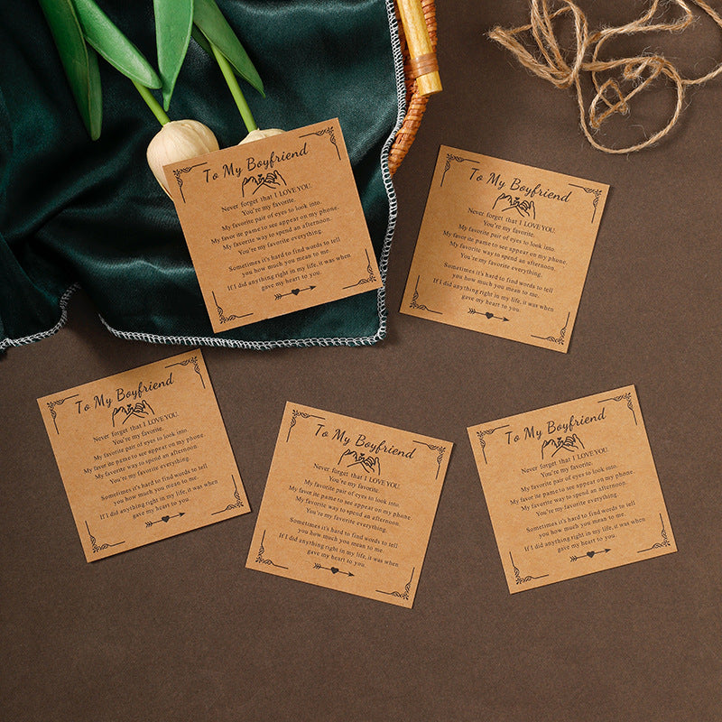 Paper Card Blessing Display Stand Packaging Bracelet