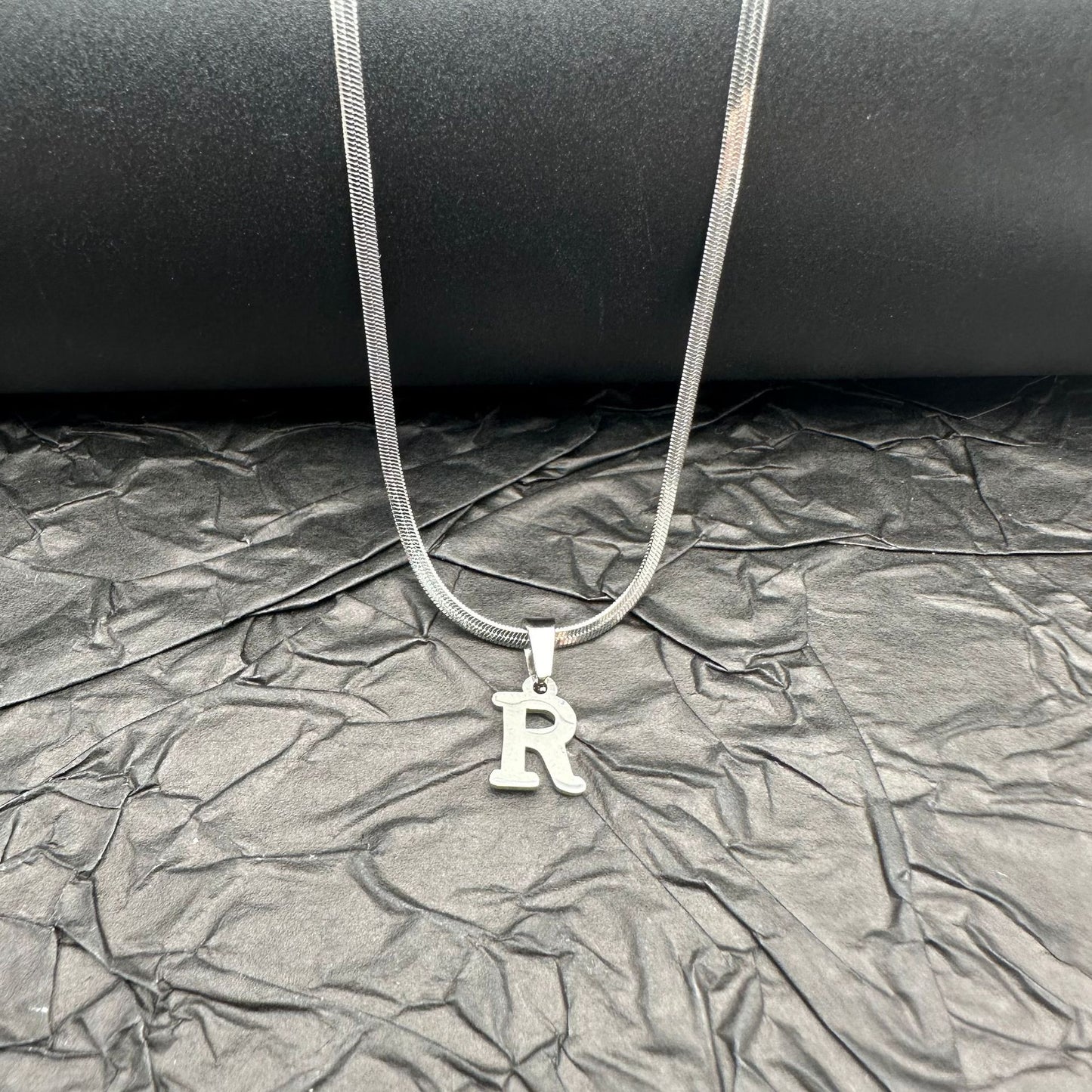 Letter Blade Chain Stainless Steel Material Necklaces