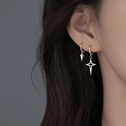 Women's Asymmetric Ear Simple Niche Clip Rings