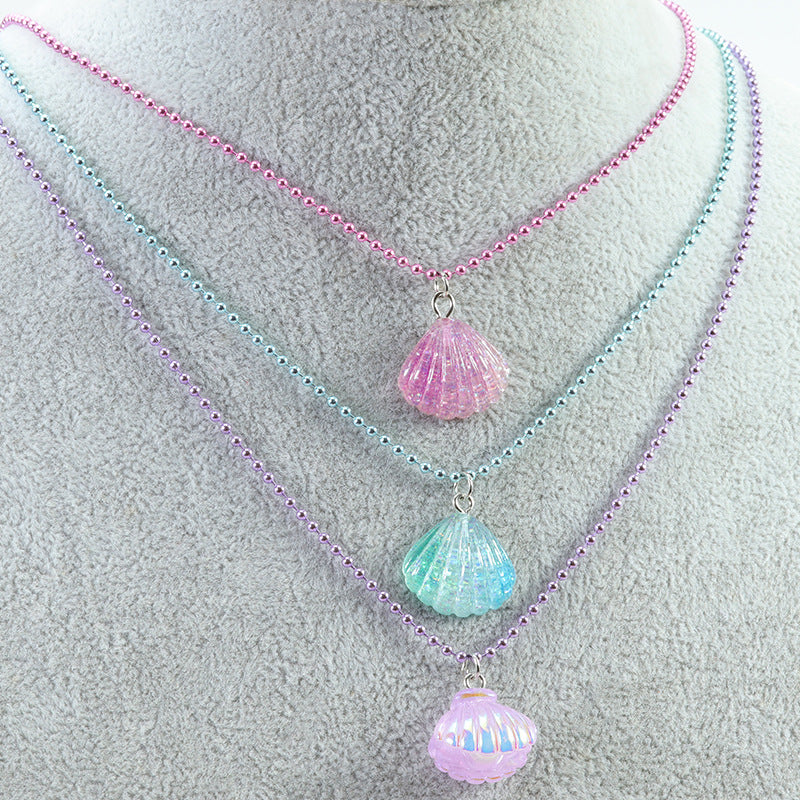 Children's Shell Ocean Series Pink Party Friendship Necklaces