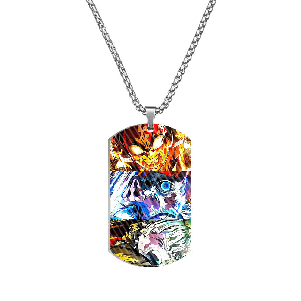 No Stainless Steel Color Printing Army Pendants