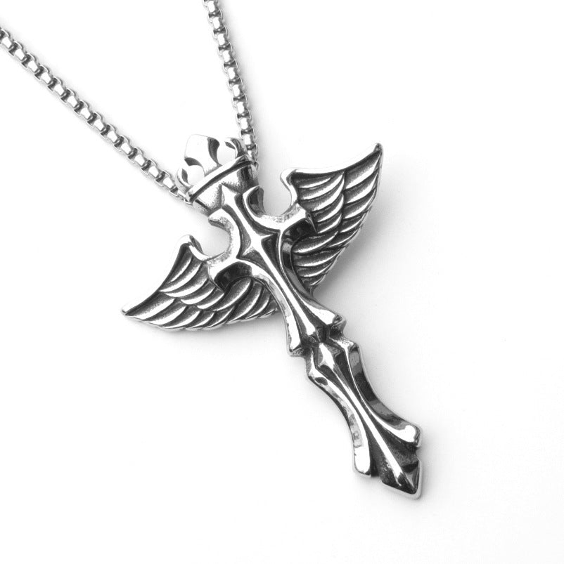 Men's Stainless Steel Boxing Physical Picture Domineering Necklace