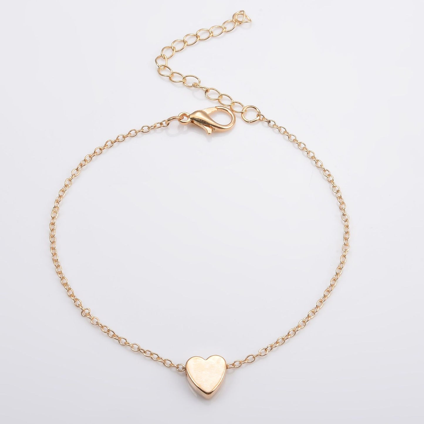 Fashion Simple Gold Heart Shaped Love Bracelet