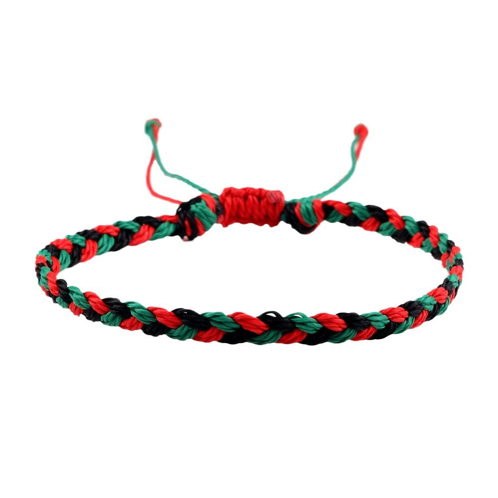 Creative Twist Weave Taiwanese Wax Handmade Hand Unisex Twin Bracelet