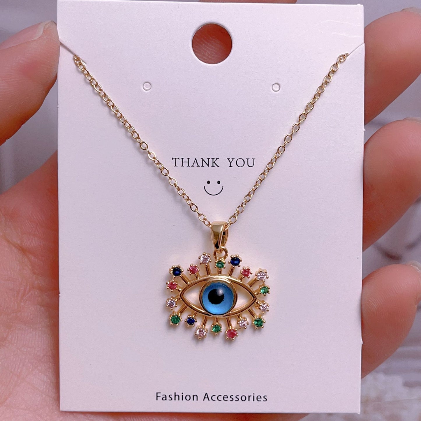 Eye Female Fashion Personality Titanium Steel Clavicle Necklaces