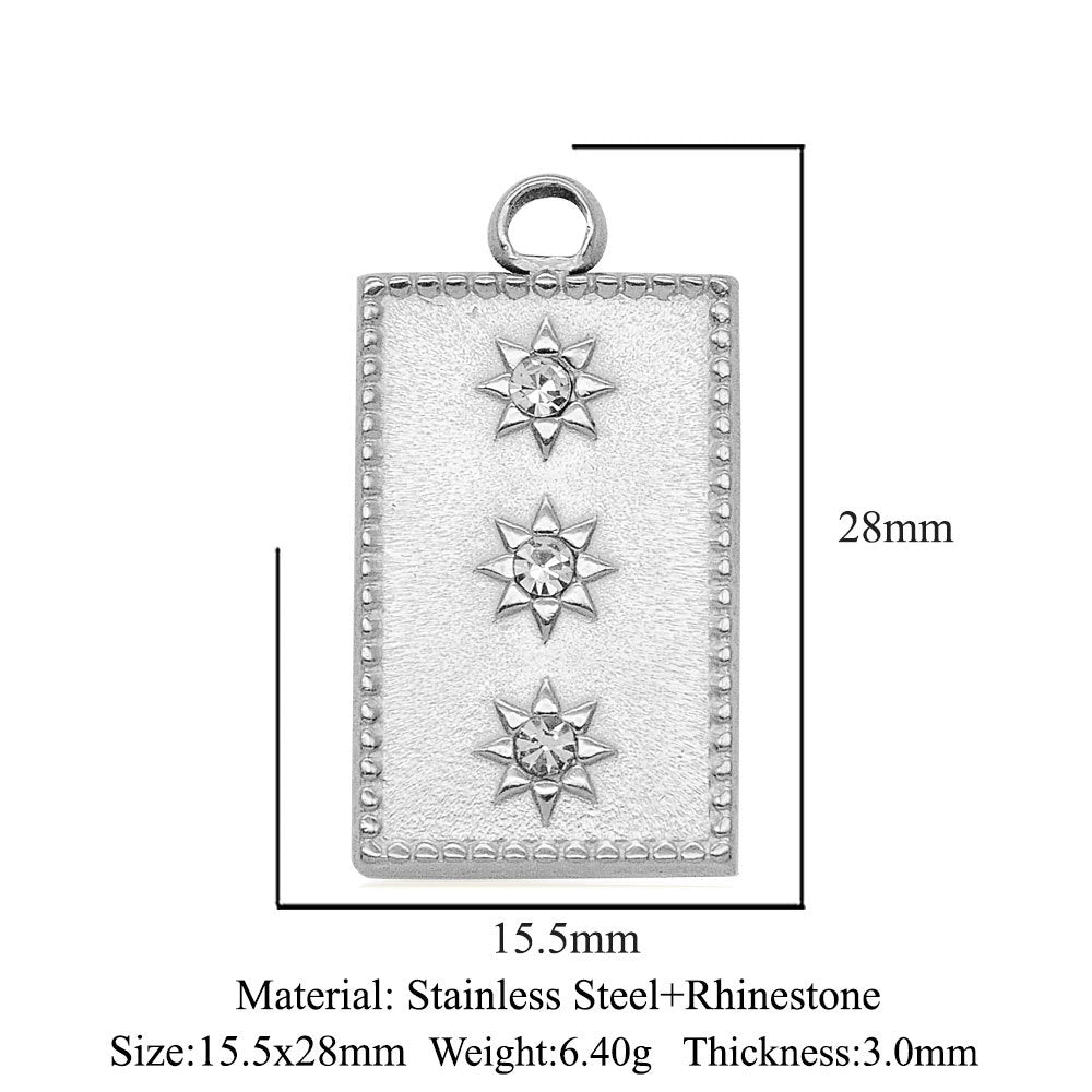 Zircon Eight Awn Star Ornament Accessories Rings