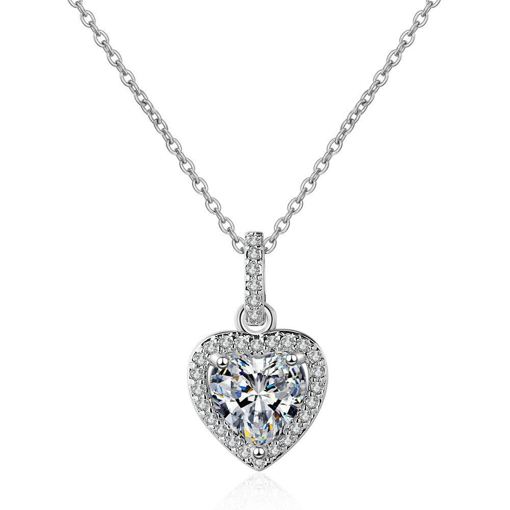 Imitation Imported Diamond Plated Eight Hearts Pendants