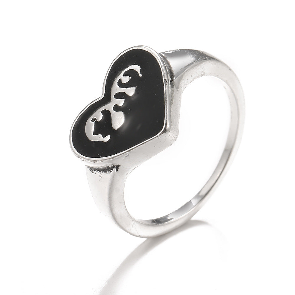 Knuckle Female Personality Rose Skull Spider Rings