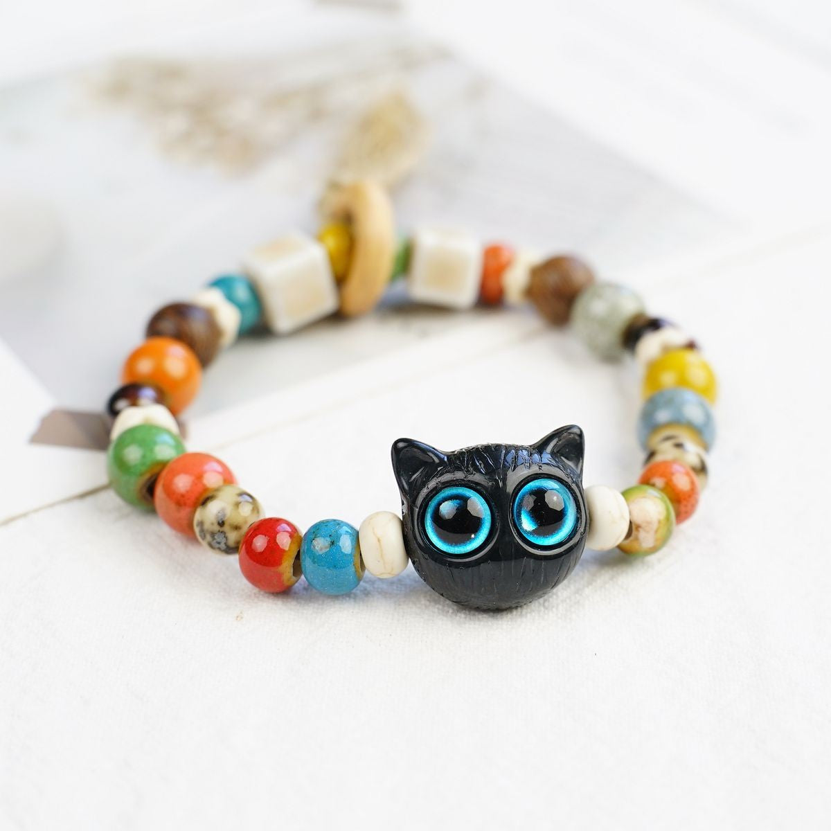 Women's Ceramic Beaded Fresh Antique Ethnic Style Simple For Summer Bracelets