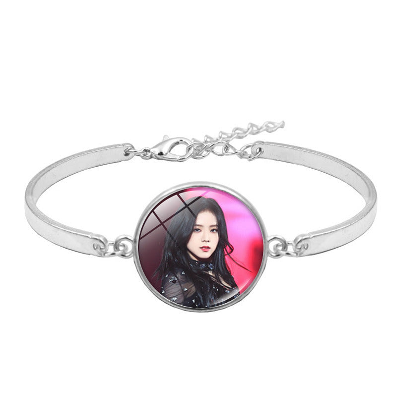 Female Star Combination Peripheral Pink Black Birthday Bracelet