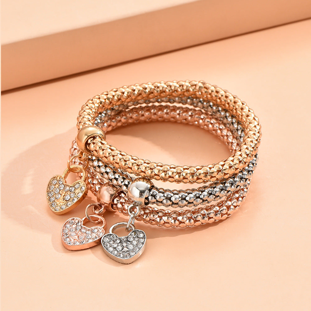 Women's Suit Stretch Popcorn Corn Chain Diamond Bracelets