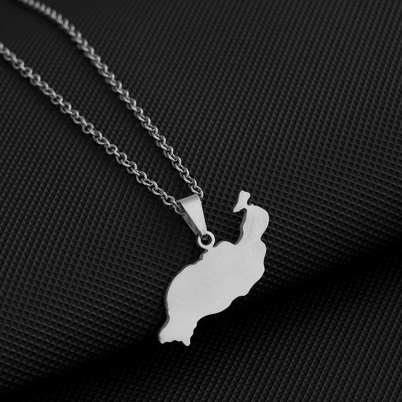 Stainless Steel Spanish Canary Islands Unisex Necklace