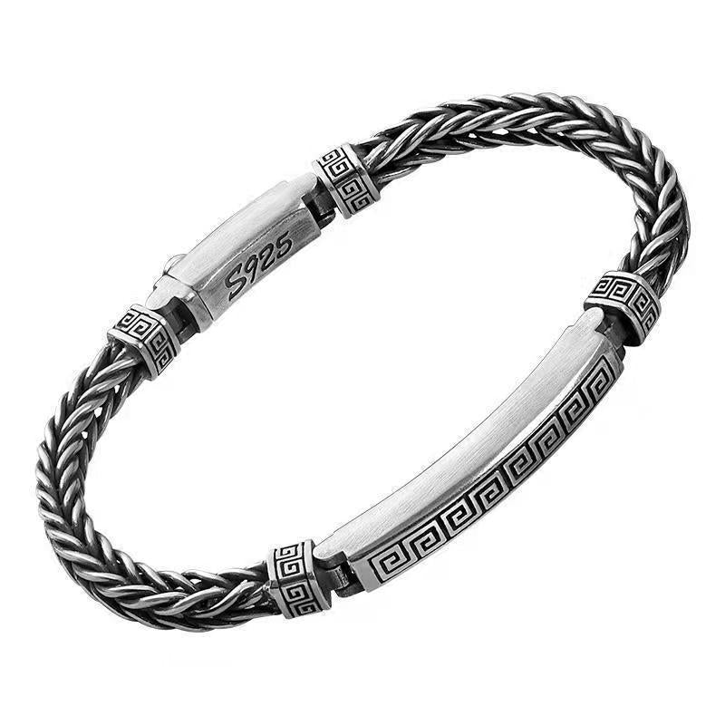 Men's Pattern Bolt Sier-plated For Trend Creative Bracelets