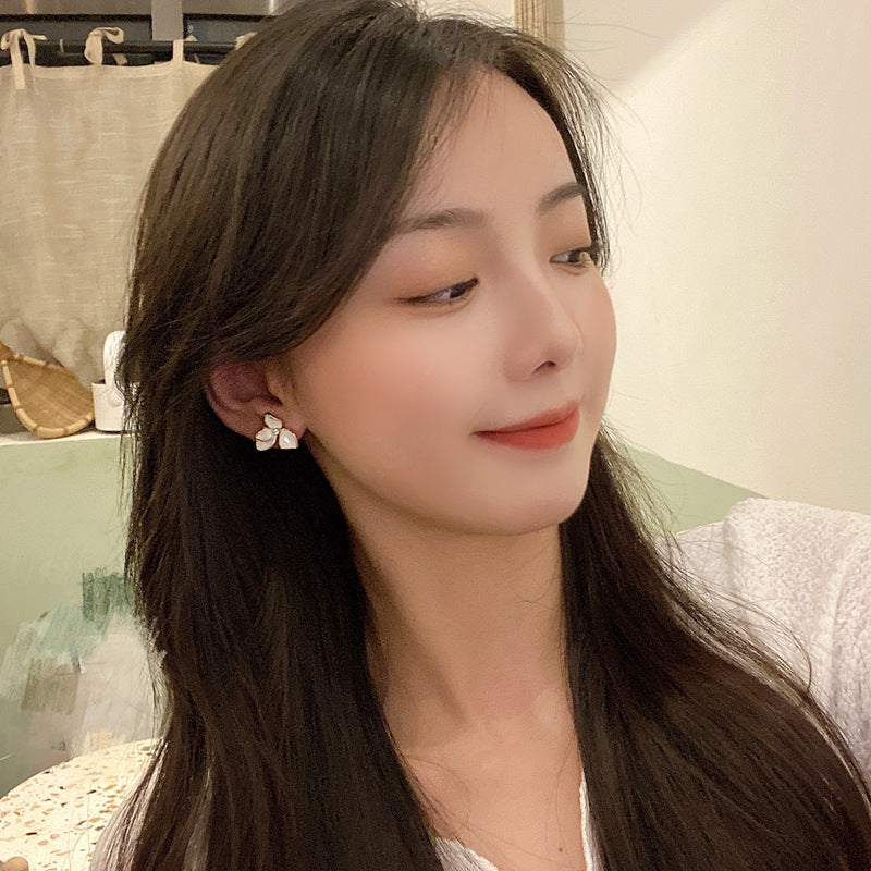 Women's Flower Elegant Korean Style For Small Simple Trendy Ear Stud Earrings