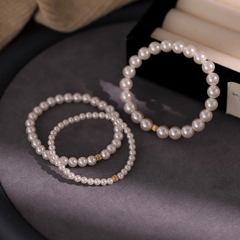 Design Golden Balls Glass Pearl Fashion Bracelets