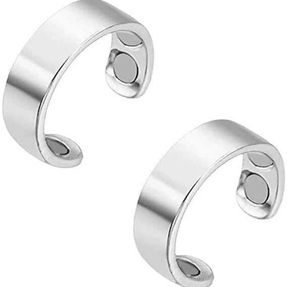Men's Personalized Electroplating Rose Gold Double Magnetic Health Care Ring