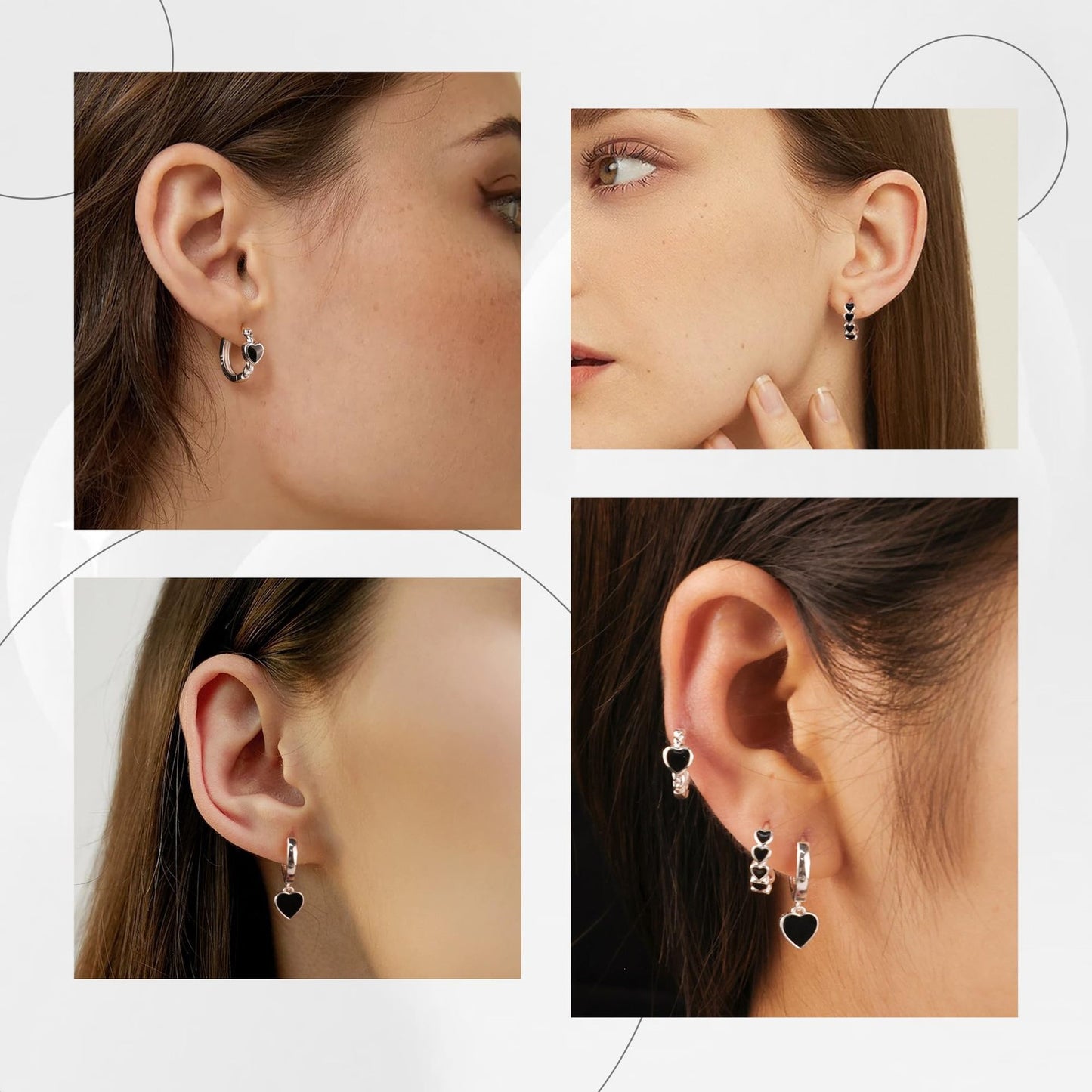 Light Extravagant Love Heart Geometric Heart-shaped Cold Irregular Valentine's Earrings
