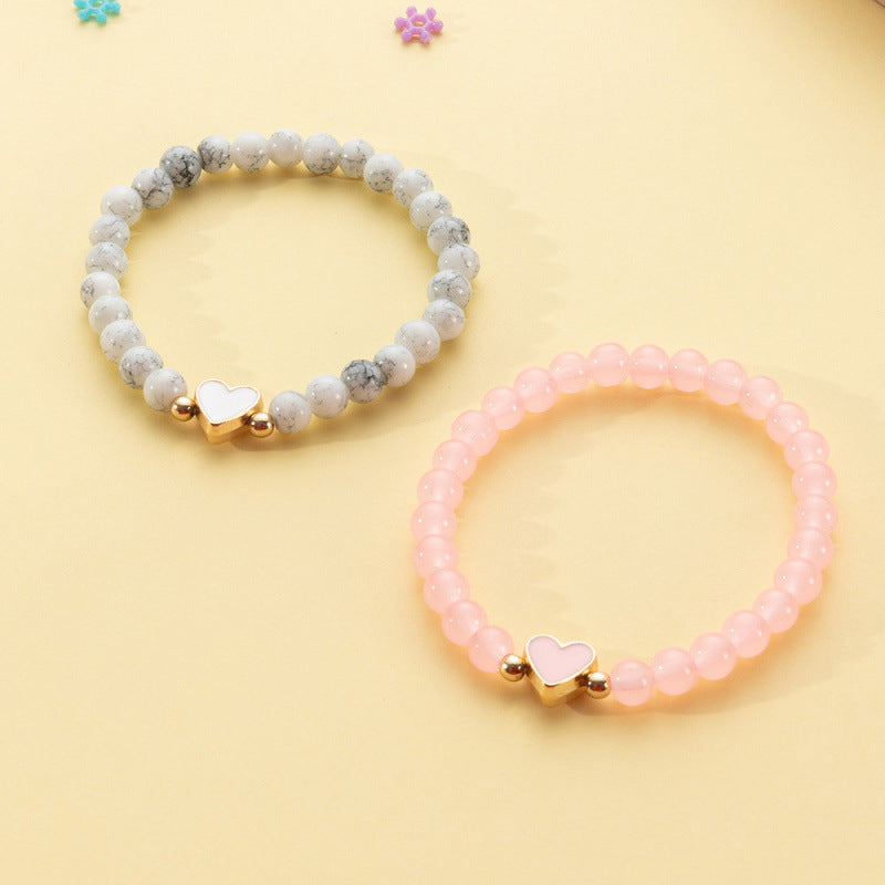 Cute Style Niche Fresh Couple Bead Necklace