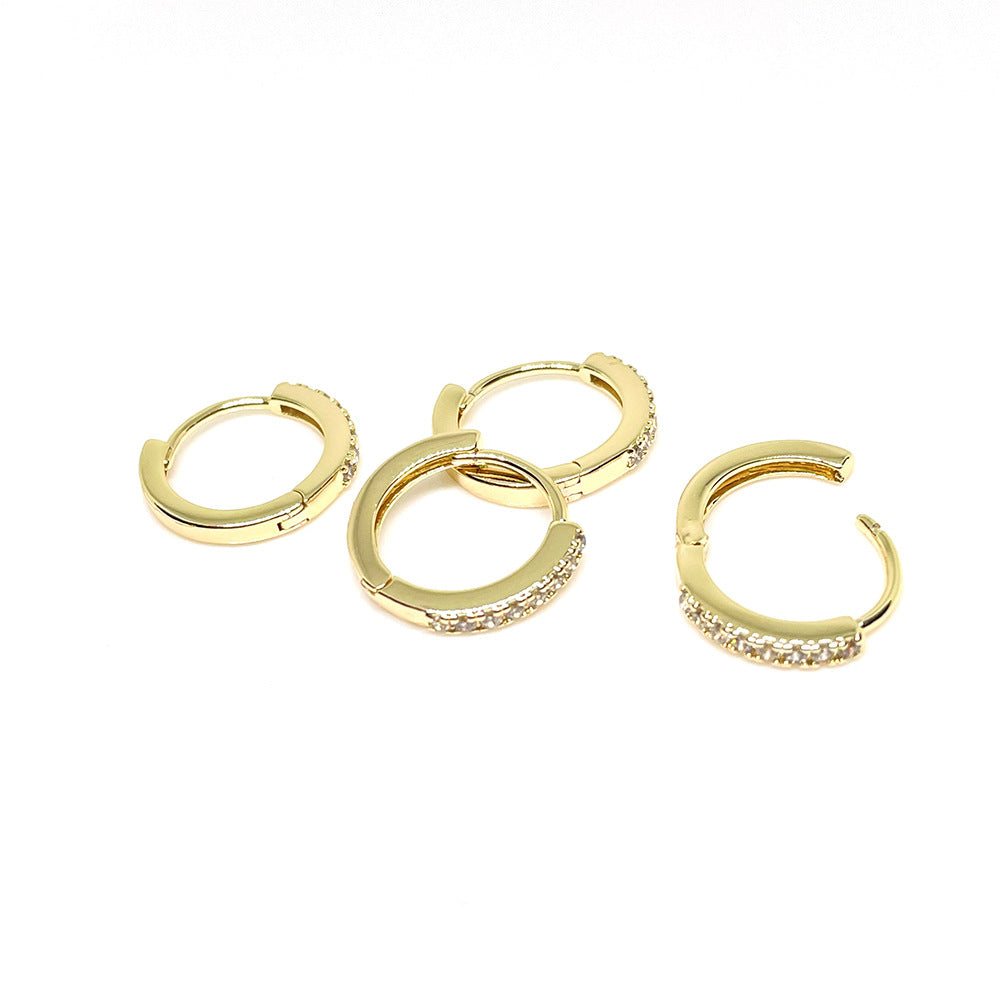 Retention Gilded Clip Micro Inlaid Zircon Material Simple Ear Buckle