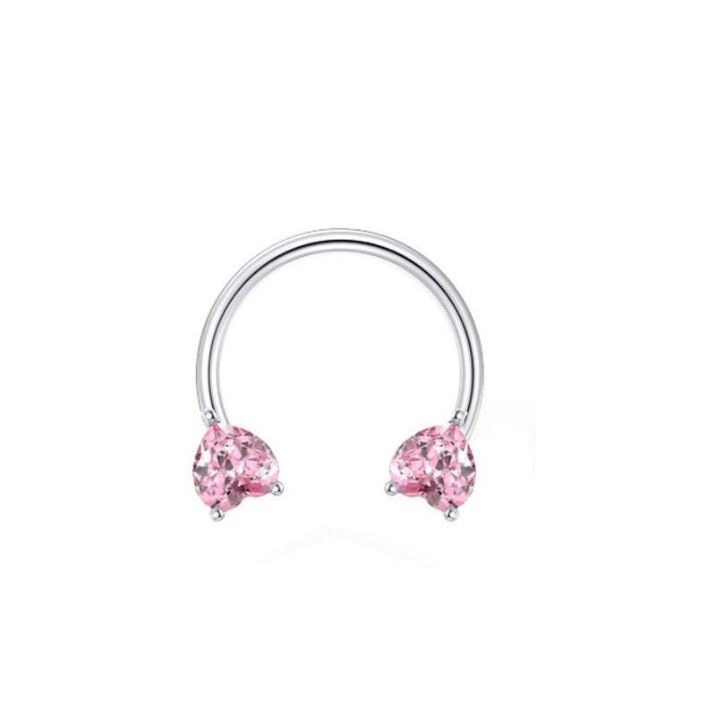 Peach Heart Horseshoe Star Ball Lip Rings