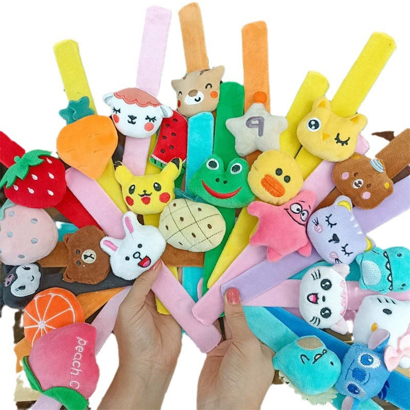 Children's Plush Cartoon Pop Cute Couple Female Slap Bracelet