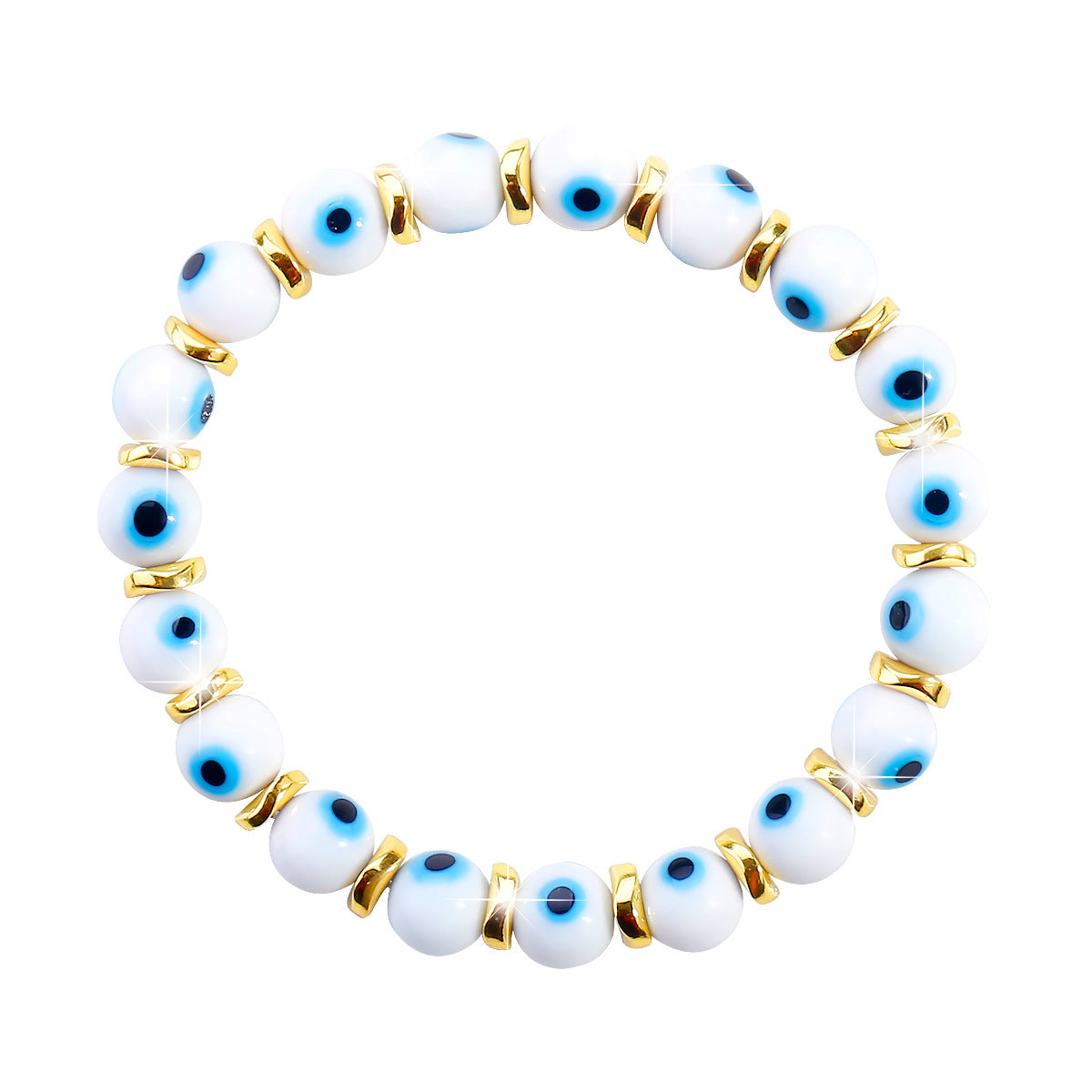 Women's & Men's Haematite Glass Eye Beaded Devil Bracelet