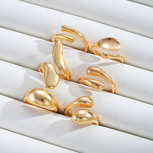 Women's Irregular Water Drop Suit Fashion Creative Rings