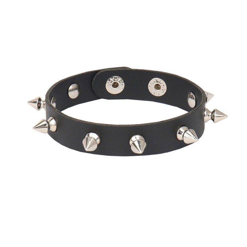 Punk Fashion Rivet Personality Couple Leather Rock Bracelets