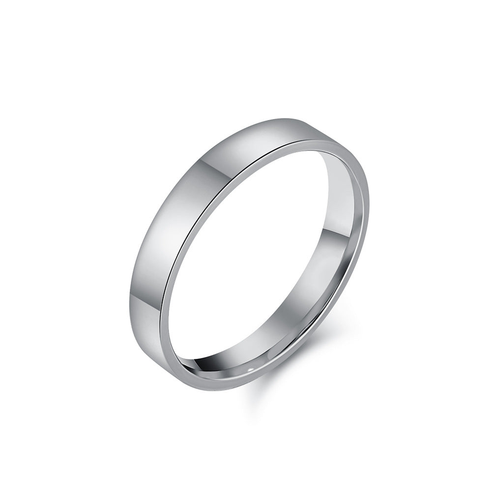 Glossy Cold Unisex Style Titanium Steel Rings