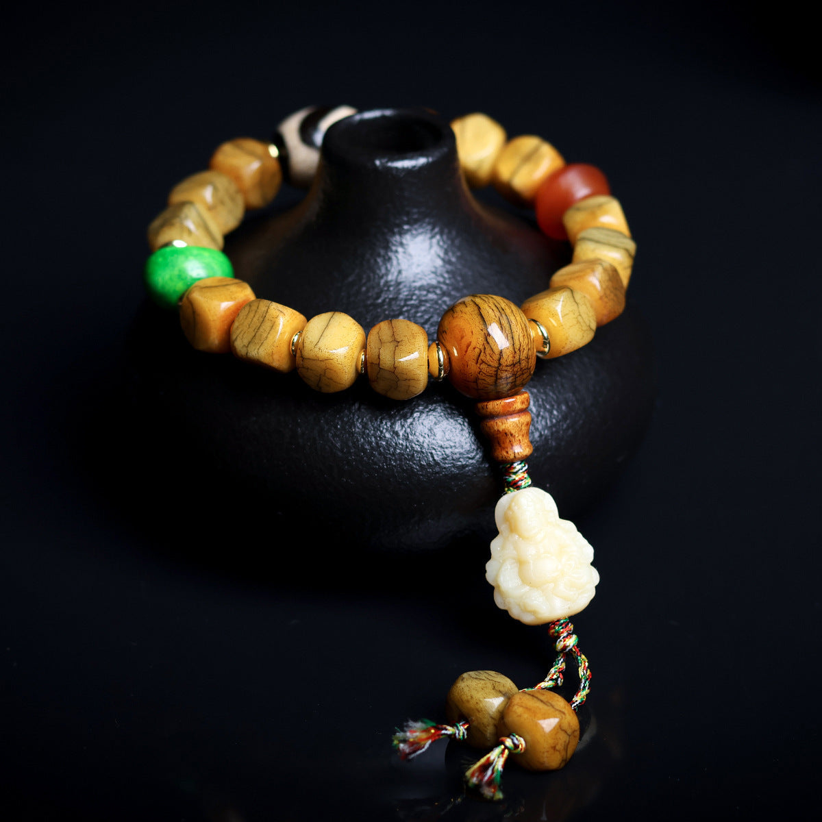 Bone Barrel Shaped Bead Crafts Tag Ethnic Bracelets