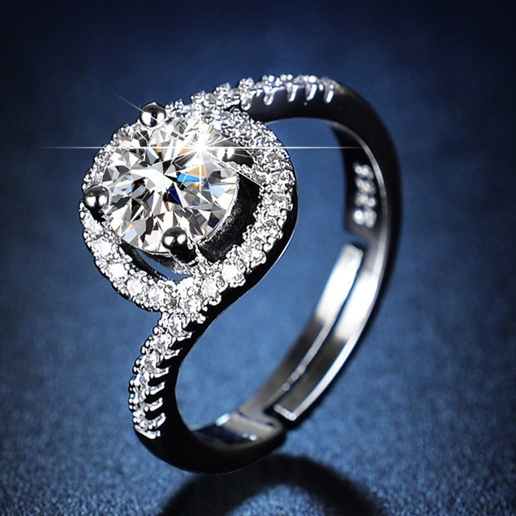 Women's Moissanite More Than Karat Imitation Diamond Rings