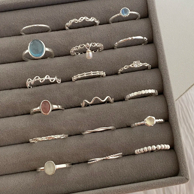 Summer Daily Single Wear Twin Sterling Sier Female Rings