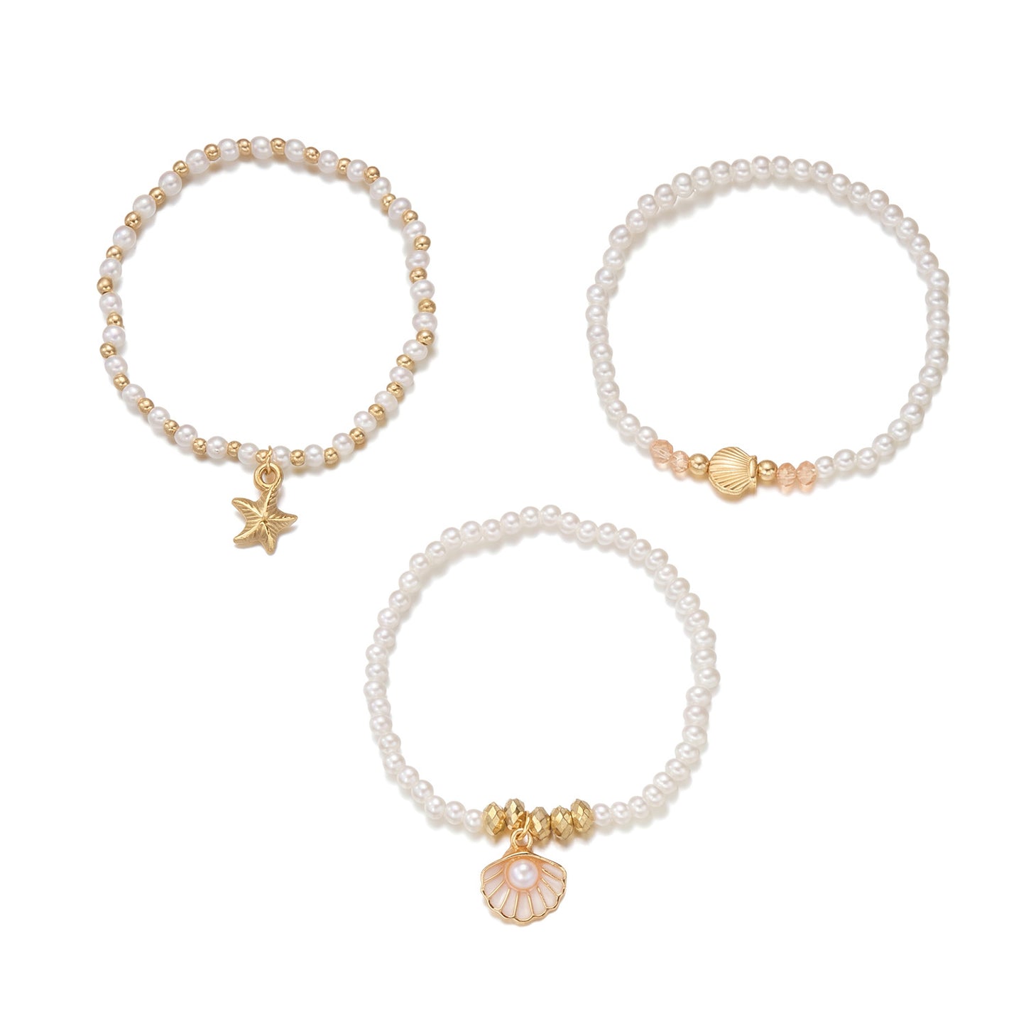 Bohemian Starfish Shell Summer Beach Bead Bracelets
