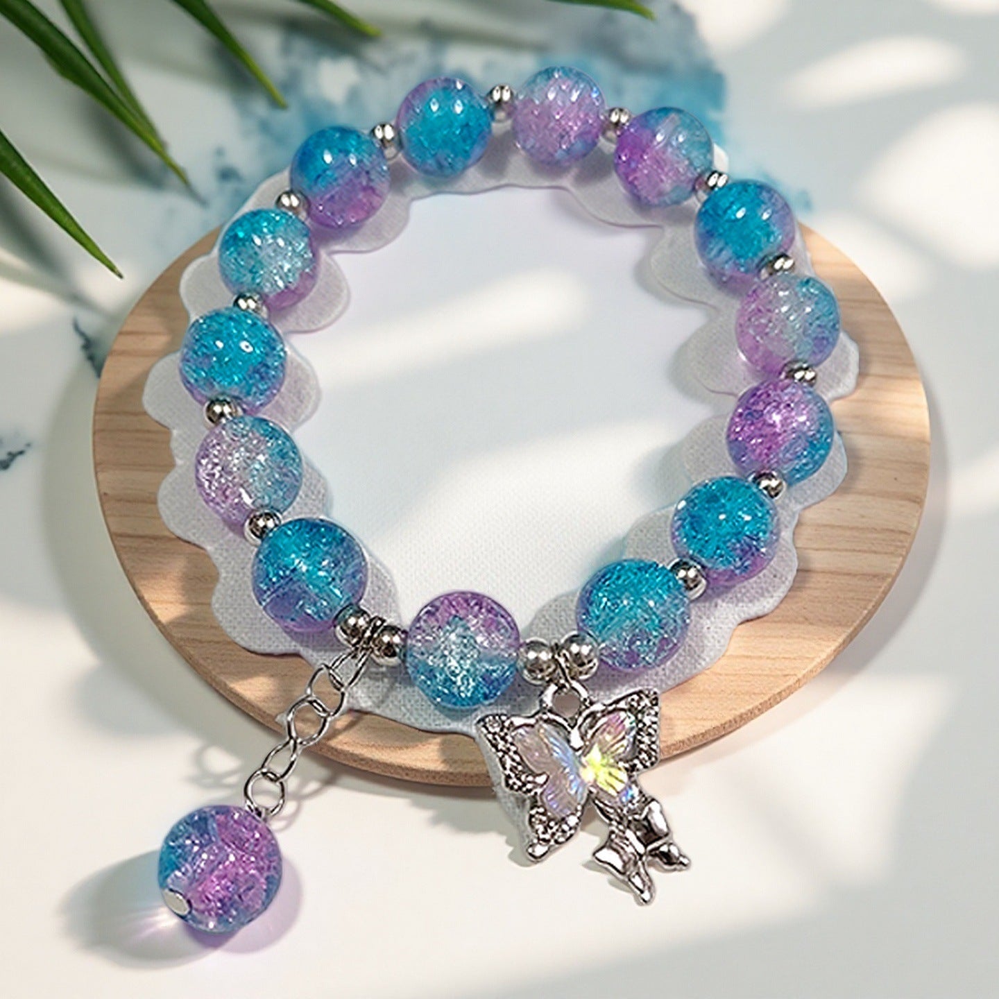Fantasy Flower Glazed Female Gradient Contrast Bracelet