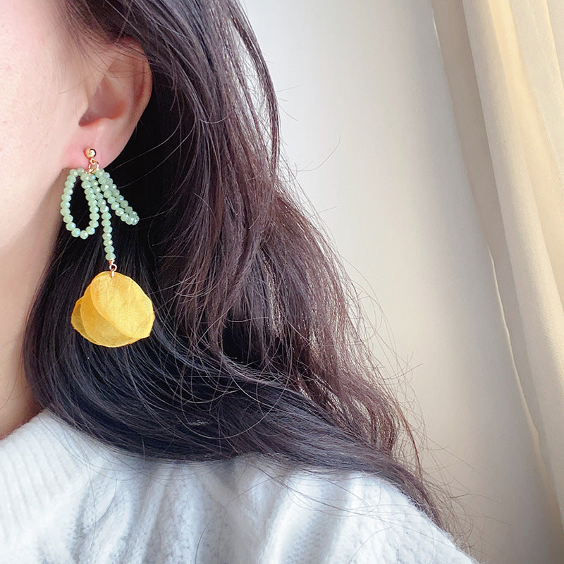 Spring Opening Tulip Flower Energetic Elegant Sweet Style Gentle Stud Earrings