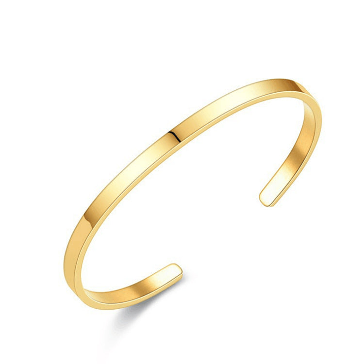 Charming Steel Open-end Stainless Shaped Lettering Bracelets