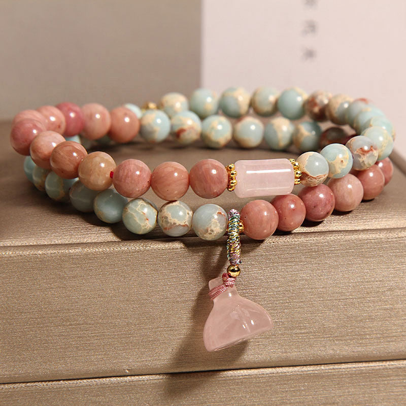 Style Stone Female Light Luxury Minority Exquisite High Sense Lotus Bracelet