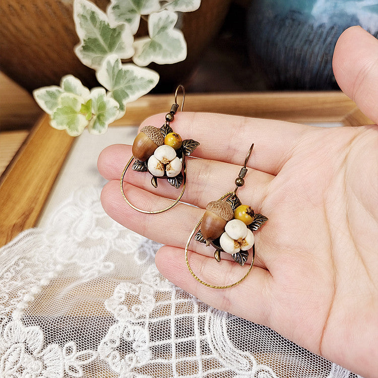 Minority Geometric Mori Style Fresh Unique Creative Simple Wooden Earrings