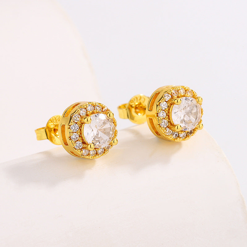 Streaming On Simulation Moissanite Ear Eight Hearts Arrows Earrings